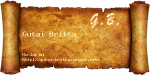 Gutai Britta névjegykártya